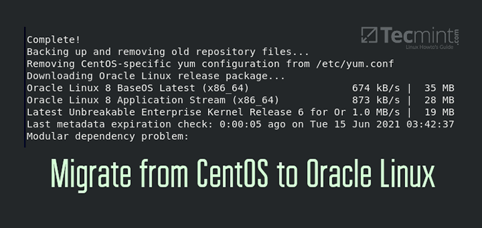 Comment migrer de Centos à Oracle Linux