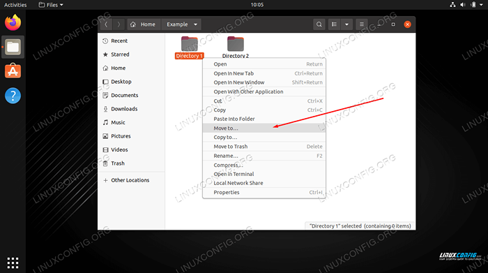 So verschieben Sie den Ordner auf Linux