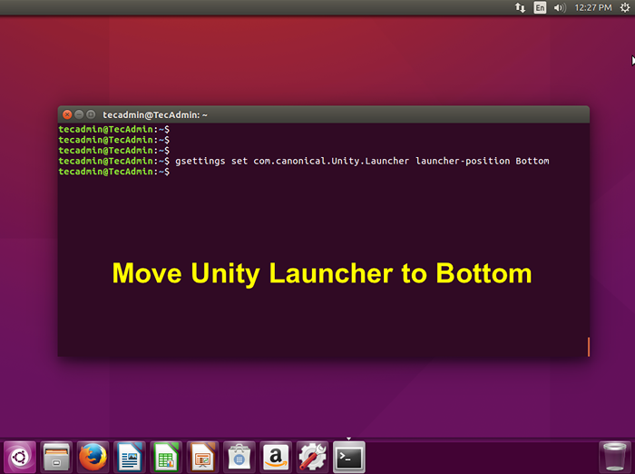 Cara Memindahkan Pelancar Perpaduan ke Bawah di Ubuntu 16.04