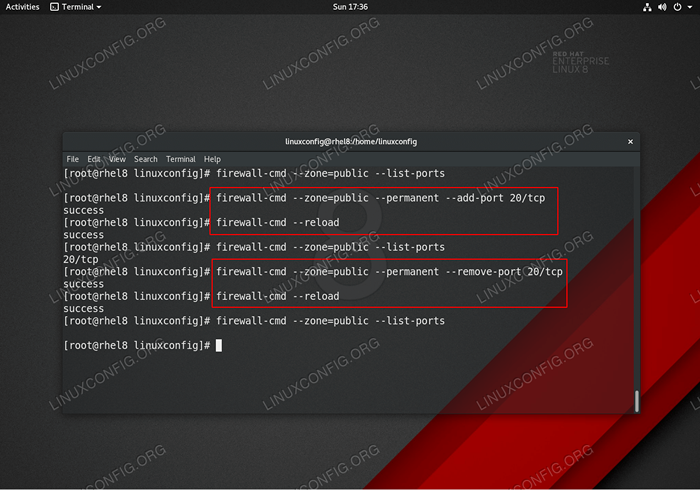 Cómo abrir y cerrar los puertos en Rhel 8 / Centos 8 Linux