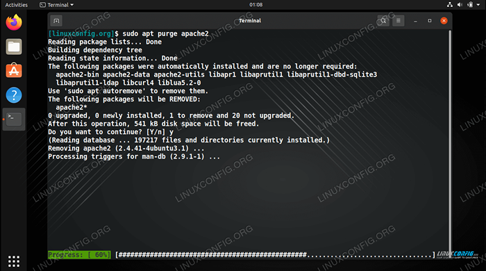 So entfernen Sie Apache Webserver von Ubuntu
