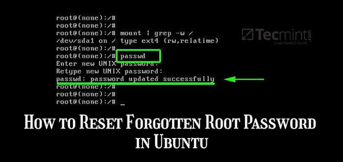 Cara mengatur ulang kata sandi root yang terlupakan di ubuntu