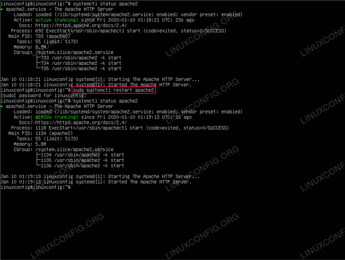 Como reiniciar o Apache no Ubuntu 20.04 Fossa focal