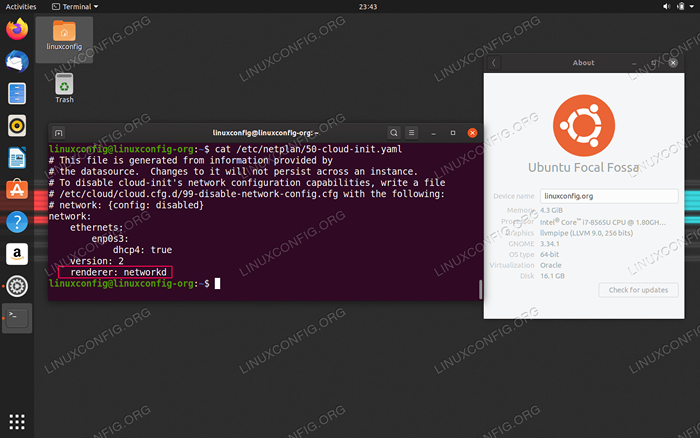 Jak ponownie uruchomić sieć na Ubuntu 20.04 LTS Focal Fossa