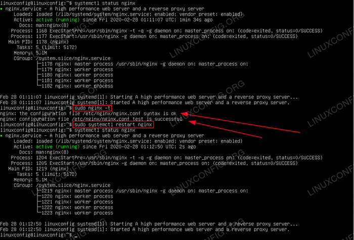 Jak ponownie uruchomić Nginx na Ubuntu 20.04 Focal Fossa