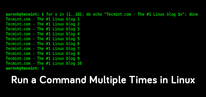Como executar um comando várias vezes no Linux
