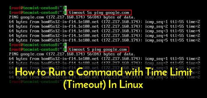 Comment exécuter une commande avec la limite de temps (temps mort) dans Linux