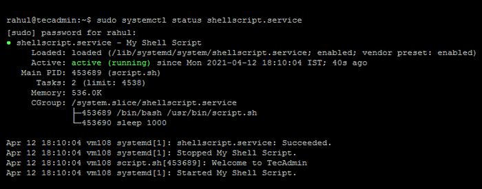 Cómo ejecutar el script de shell como systemd en Linux