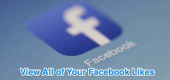 Cara melihat/mencari semua suka anda di Facebook