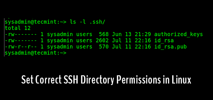 So setzen Sie die korrekten SSH -Verzeichnisse in Linux