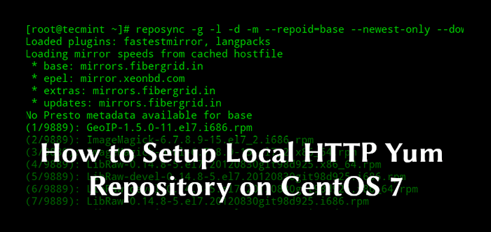 Cómo configurar el repositorio local HTTP Yum en Centos 7