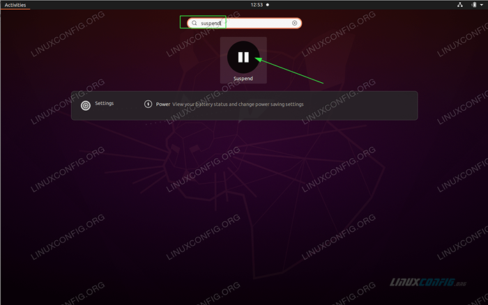 Comment suspendre Ubuntu 20.04 Focal Fossa Linux Desktop