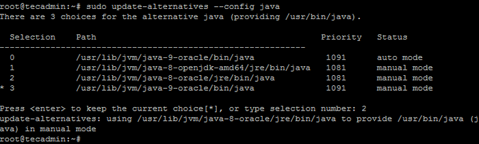 Cómo cambiar entre múltiples versiones de Java en Debian