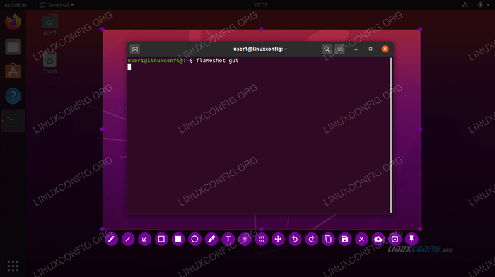 Cara mengambil tangkapan skrin di Ubuntu 20.04 Focal Fossa Linux