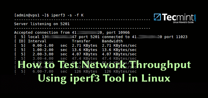 Comment tester le débit de réseau à l'aide de l'outil IPERF3 dans Linux