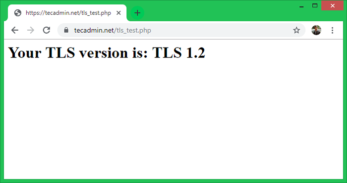 So testen Sie die für PHP verwendete TLS -Version