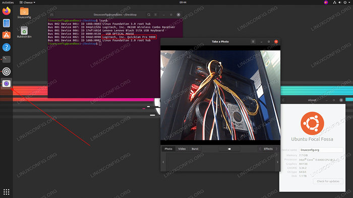 Comment tester la webcam sur Ubuntu 20.04 FOCAL FOSSA