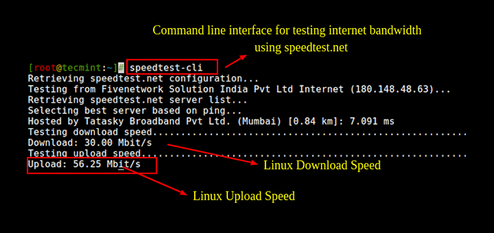 Jak przetestować szybkość Internetu Linux za pomocą CLI SpeedTest
