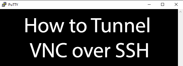 Wie man VNC über SSH Tunnel Tunnel Tunnel