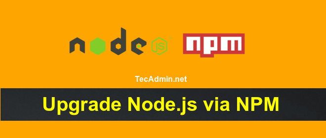 Cara Meningkatkan Nod.JS melalui npm