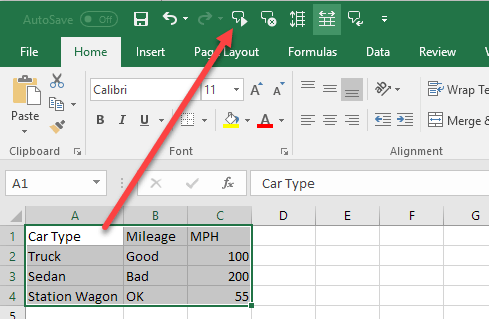 Cara Menggunakan Ciri -ciri Sel Speak Excel