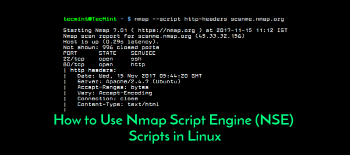 Jak używać skryptu NMAP Skrypty (NSE) w Linux