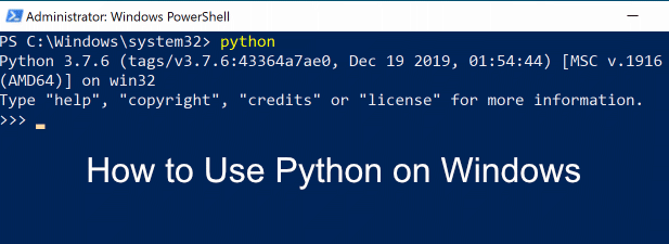 Cómo usar Python en Windows