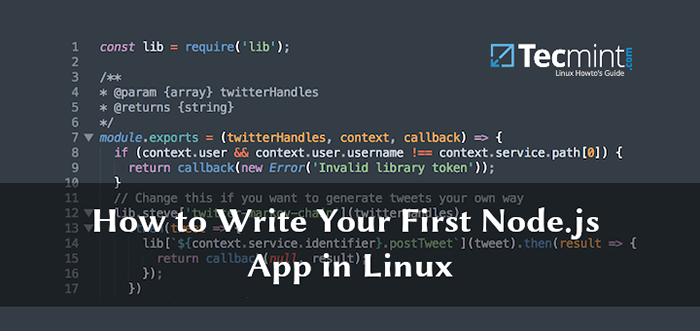 Cómo escribir tu primer nodo.Aplicación JS en Linux