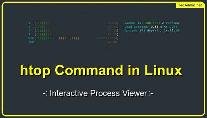 Commande HTOP dans Linux (Visionneuse de processus interactive)