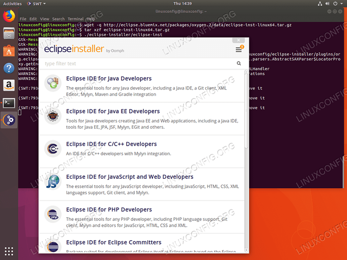 Installieren Sie Eclipse Sauerstoff auf Ubuntu 18.04 Bionic Beaver Linux