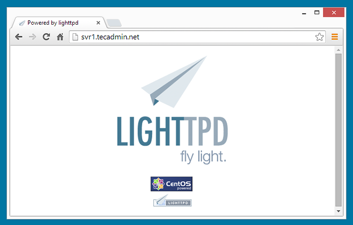 Instale o servidor da Web Lighttpd no CentOS/RHEL 6/5 usando Yum