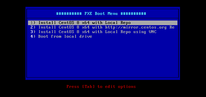 Instal beberapa distribusi Linux menggunakan boot jaringan PXE di Rhel/Centos 8