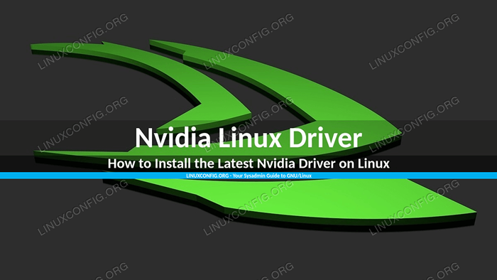 Instale o mais recente driver NVIDIA Linux