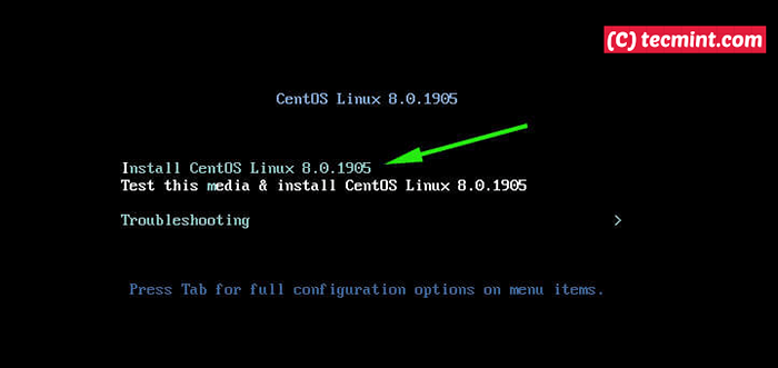 Installation von “CentOS 8.0 mit Screenshots