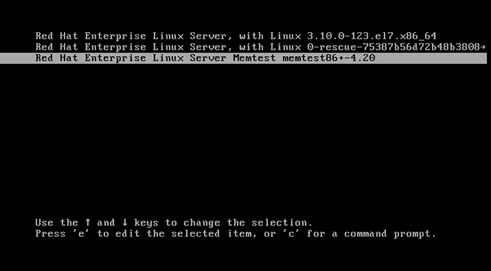 Instalação da ferramenta de teste de memória MEMTEST+ RAM no redhat 7 Linux