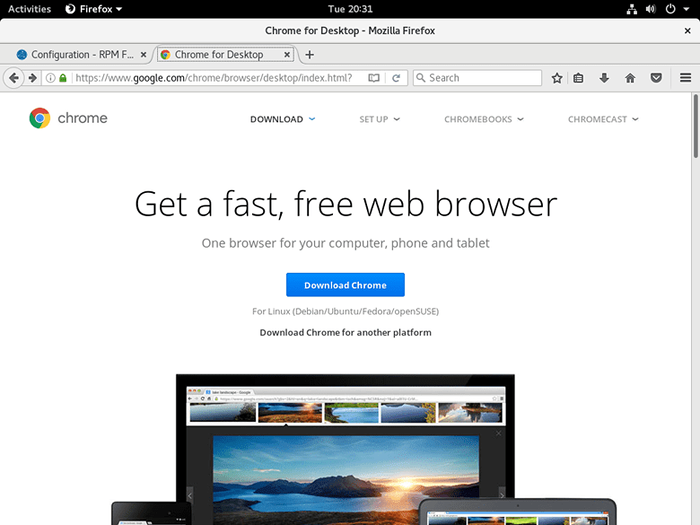 Memasang Google Chrome di Fedora 25 Linux