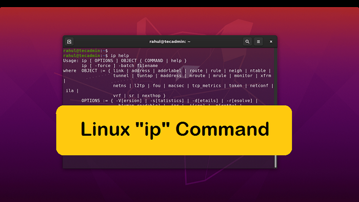 Perintah IP di Linux (menguruskan rangkaian)