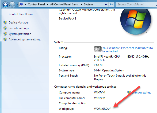 Únase a una computadora Windows XP a un grupo de inicio de Windows 7/8/10