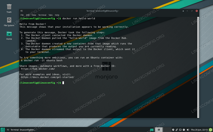 Instalasi Manjaro Linux Docker