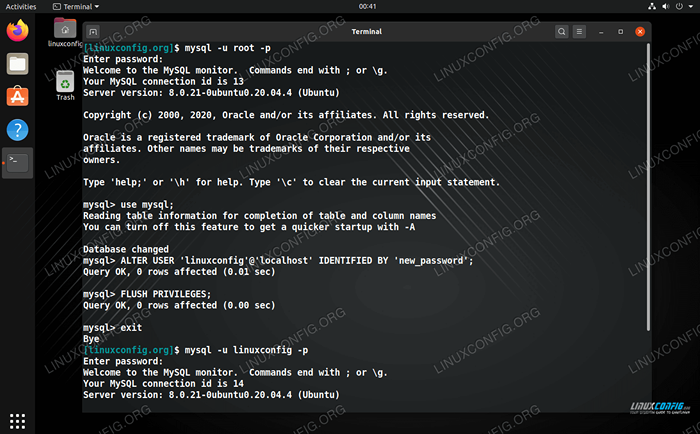 MySQL Ändern des Benutzerkennworts