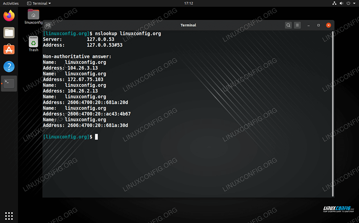 Comando nslookup linux