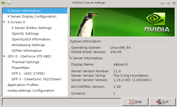 Installation von Nvidia Geforce Treiber auf Debian Jessie Linux 8 64bit