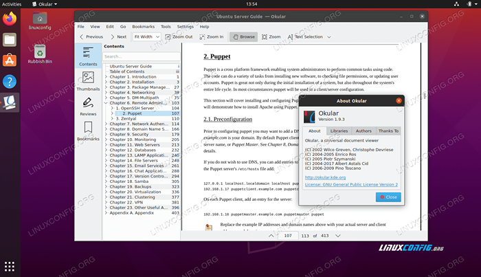 OKULL PDF Viewer Instalacja na Ubuntu 20.04 Focal Fossa