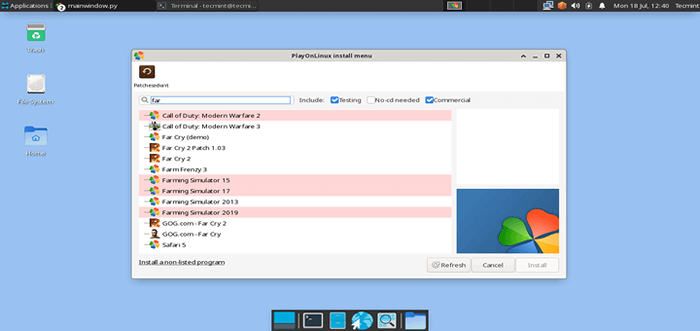 Playonlinux - Uruchom oprogramowanie i gry Windows w Linux