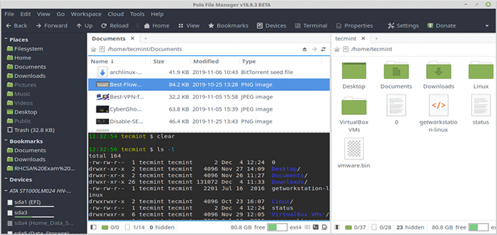 Polo - um gerenciador de arquivos leve moderno para Linux