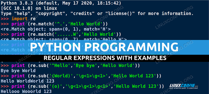 Expressões regulares do Python com exemplos