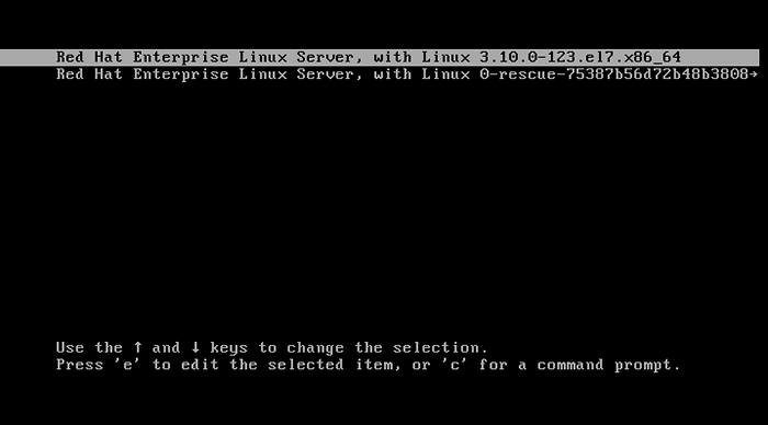 Wiederholen Sie ein vergessenes Root -Passwort auf Redhat 7 Linux Selinux -System