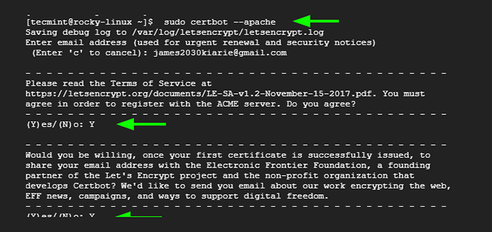 Prenda o Apache com o certificado Let's Crypt no Rocky Linux