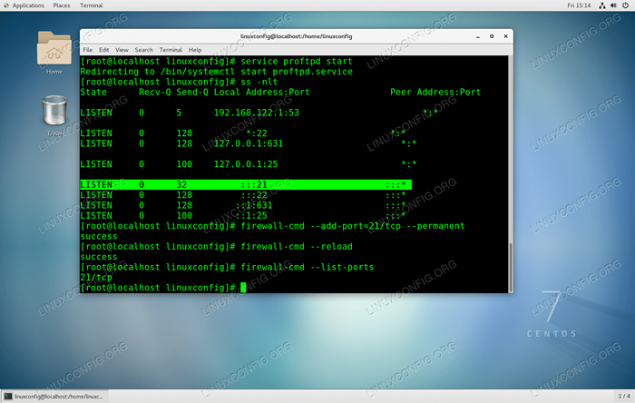 Configuración segura del servidor ProfTPD en CentOS 7 con TLS