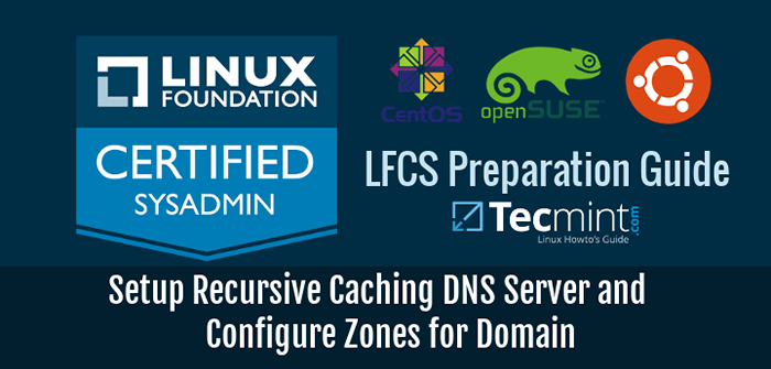 Siapkan pelayan DNS Caching Rekursif asas dan konfigurasikan zon untuk domain